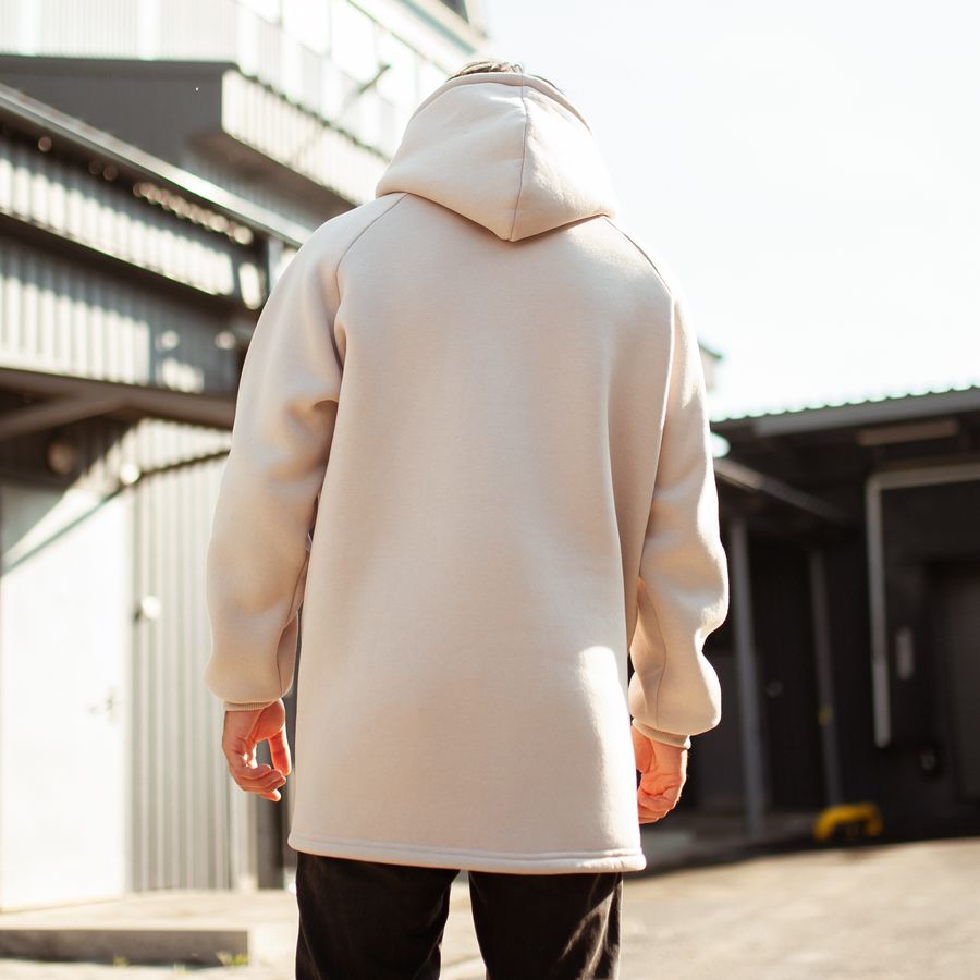Худи South basic fleece beige oversize - фото 4