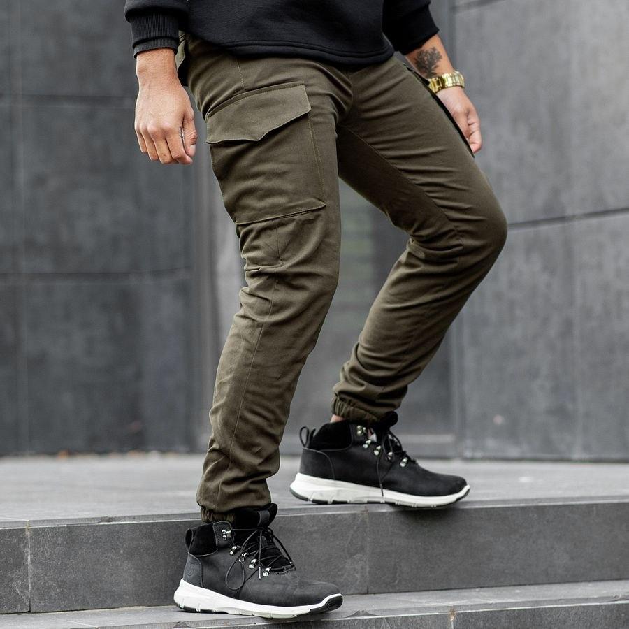 Теплые карго штаны South khaki