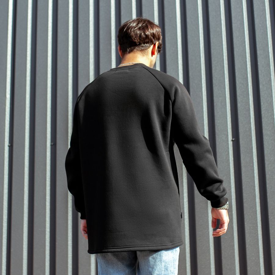 Свитшот South basic fleece black oversize - фото 2