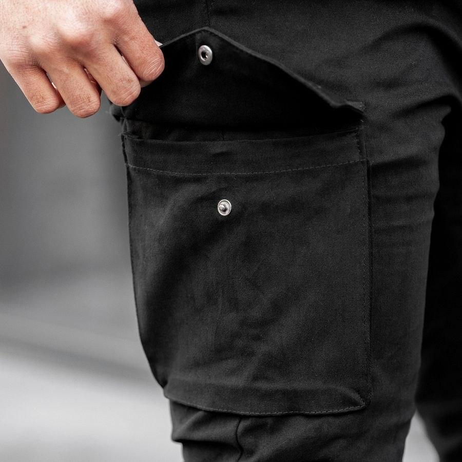 Теплые карго штаны South black - фото 4