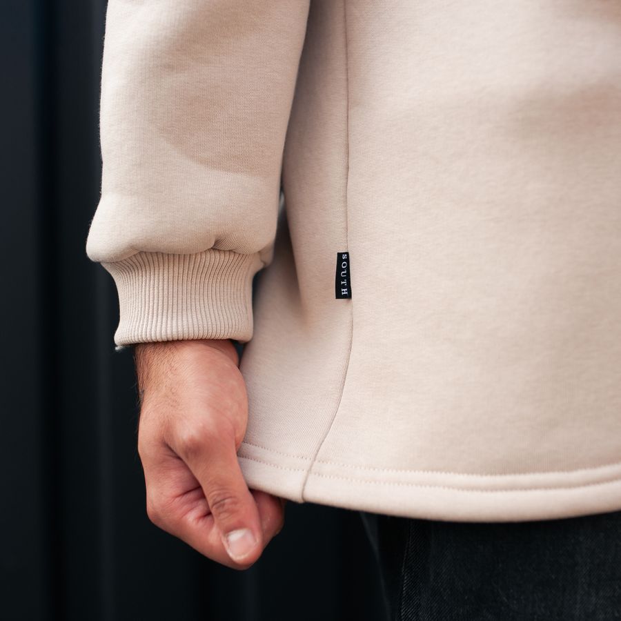 Свитшот South basic fleece beige oversize - фото 3