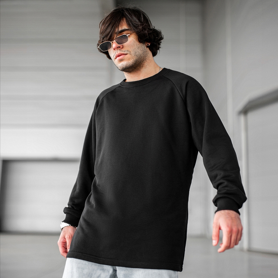 Свитшот South Oversize black (без манжета) - фото 1
