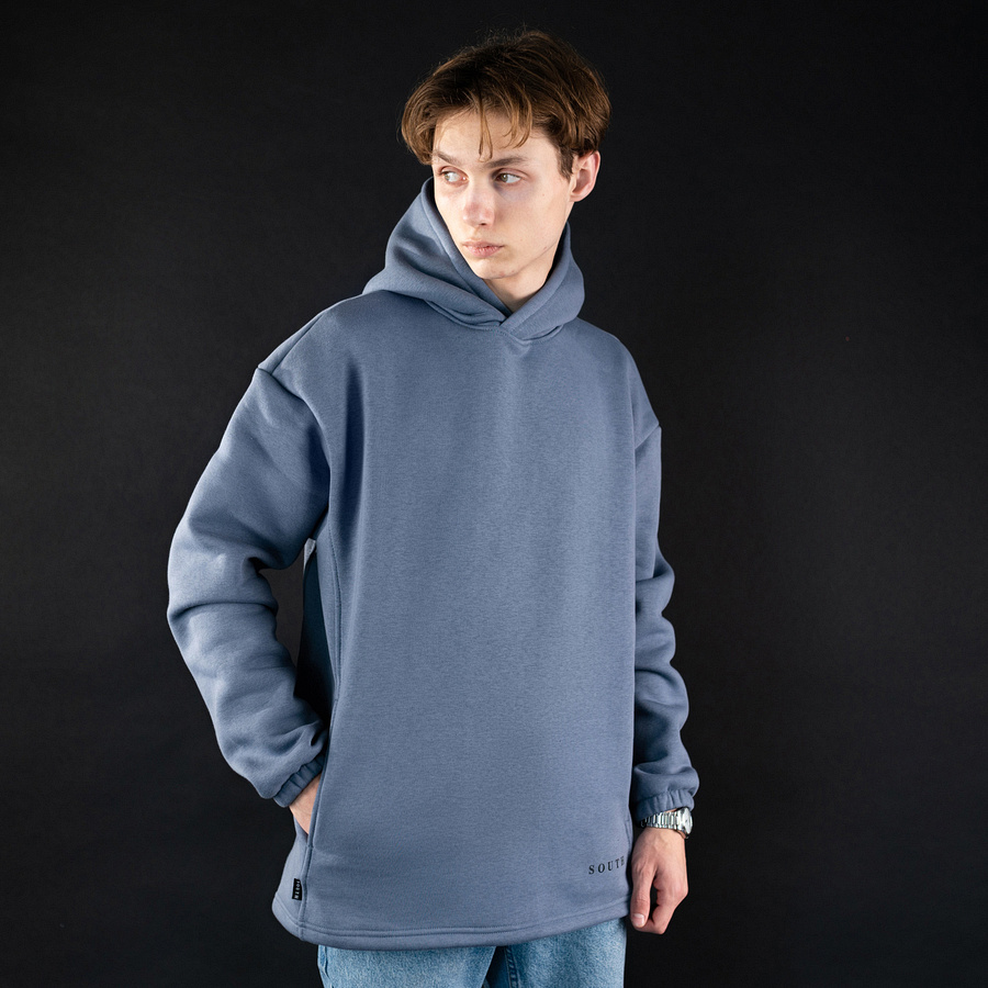 Худи South mamba gray oversize fleece