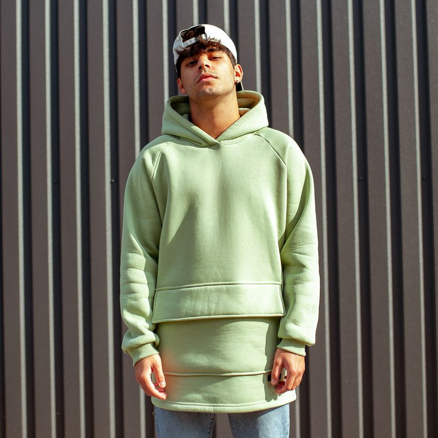 Худи South basic fleece mint oversize - фото 4
