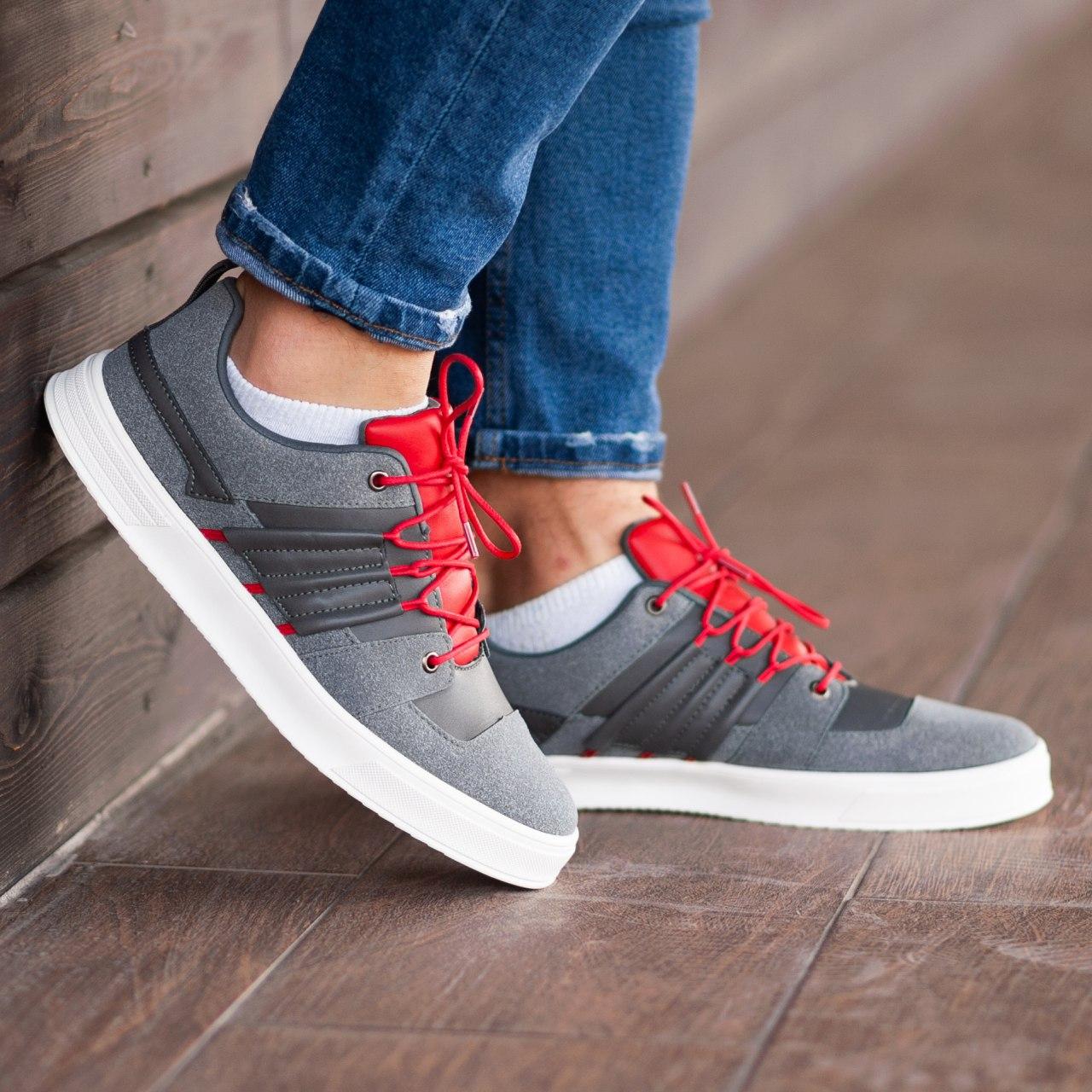 Кеды South Mason gray/red