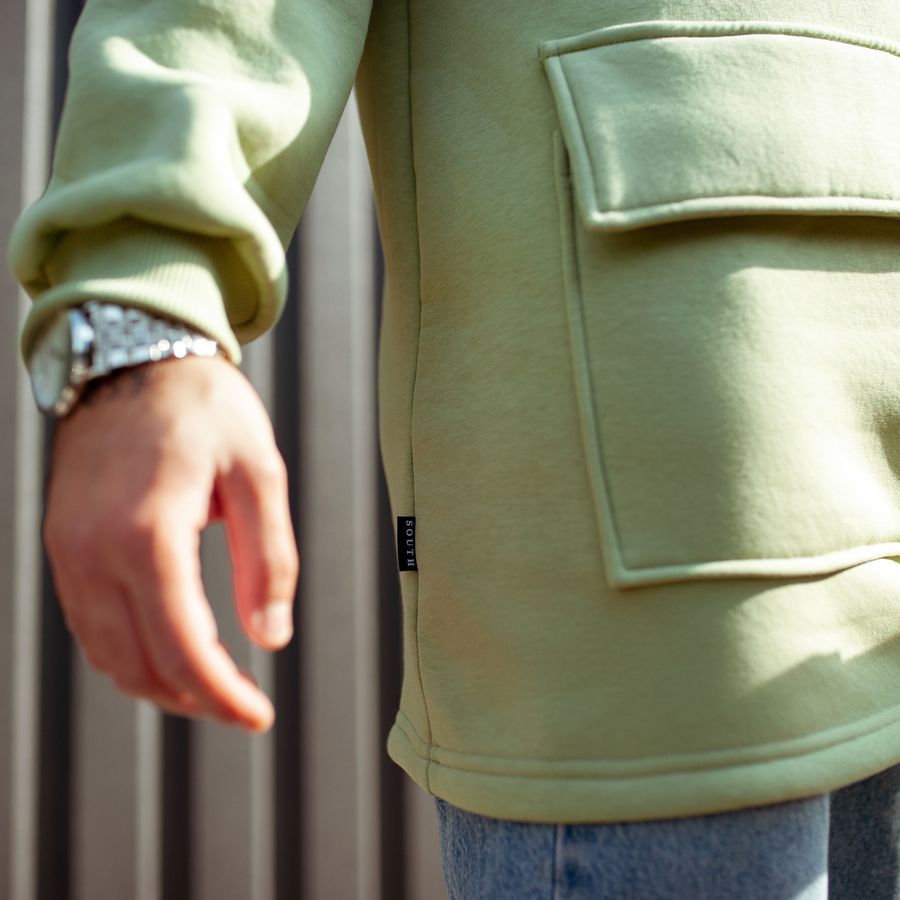 Худи South basic fleece mint oversize - фото 6