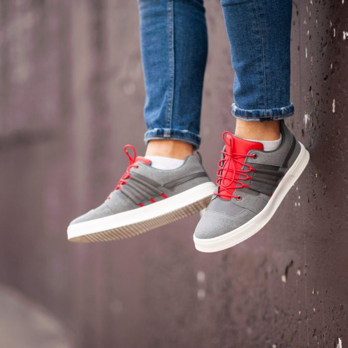 Кеды South Mason gray/red - фото 3
