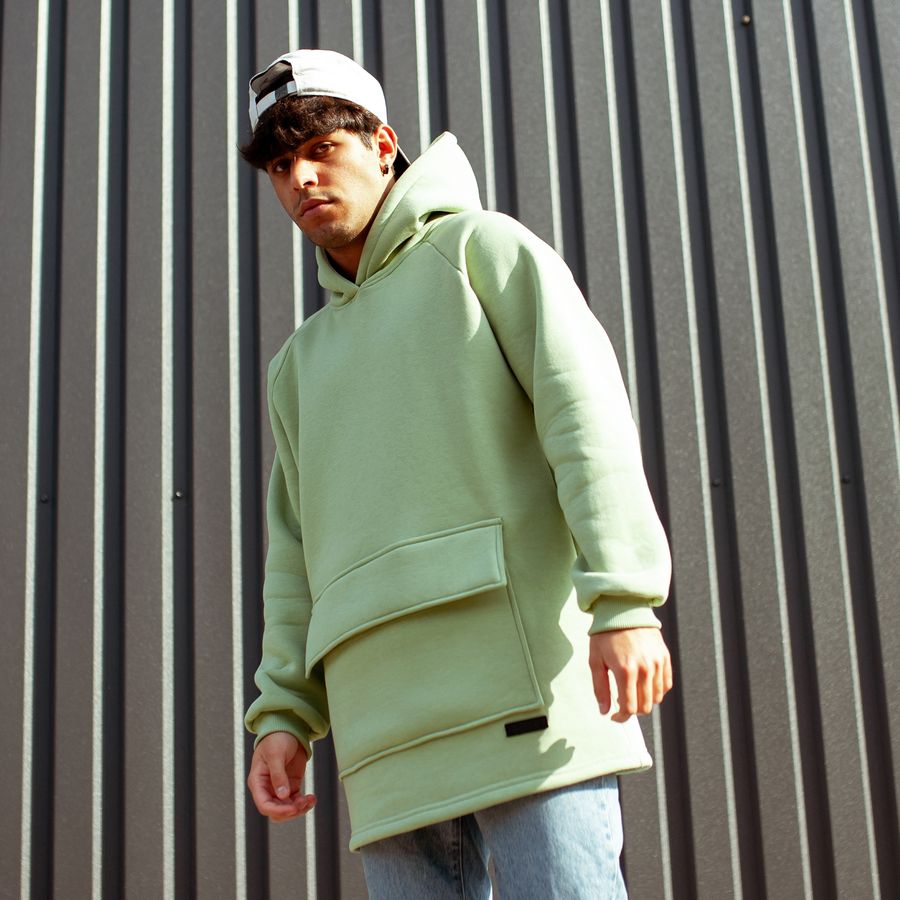 Худи South basic fleece mint oversize - фото 3