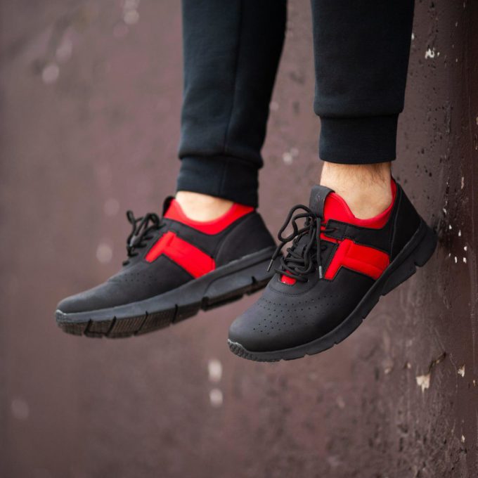 Кроссовки South Marlou black/red - фото 1