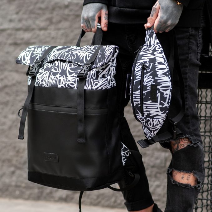 Комлект Рюкзак ROLLTOP + Бананка South Graffiti