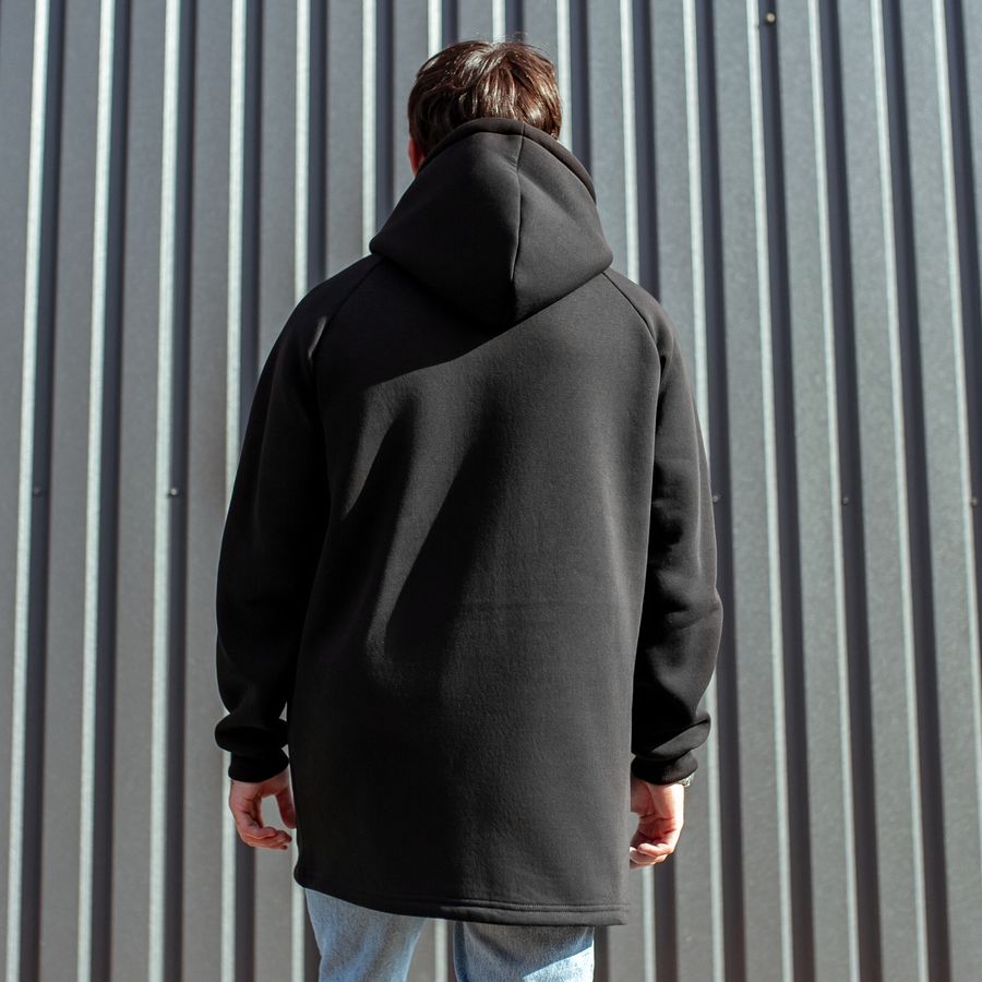 Худи South basic fleece black oversize - фото 7