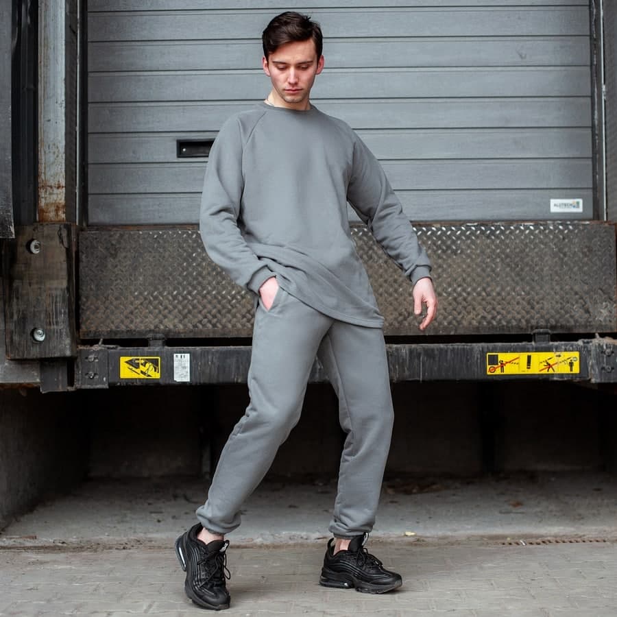 Спортивный костюм South Oversize gray (свитшот без манжета)